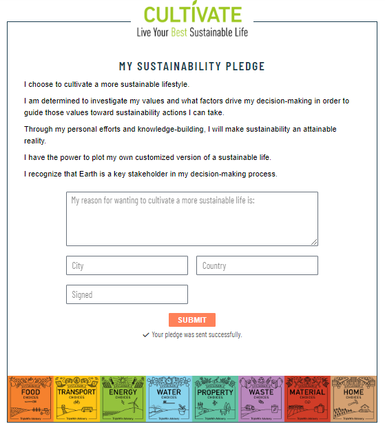 Your Sustainability Pledge